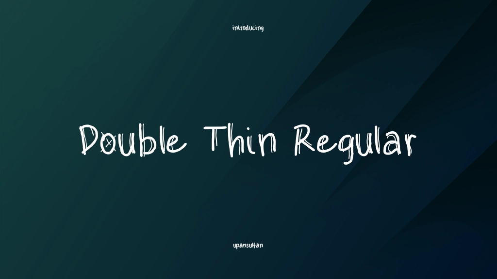 Double Thin Regular Font Sample Images  1