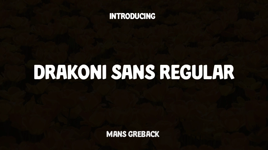 Drakoni Sans PERSONAL USE Regular Font Sample Images  1