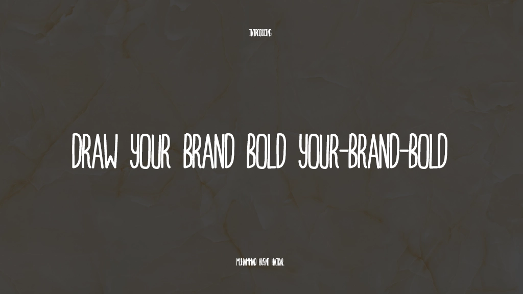 Draw Your Brand Bold Your-Brand-Bold 글꼴 샘플 이미지  1