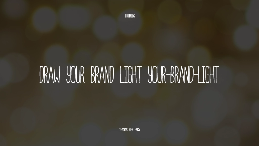 Draw Your Brand Light Your-Brand-Light Beispielbilder für Schriftarten  1