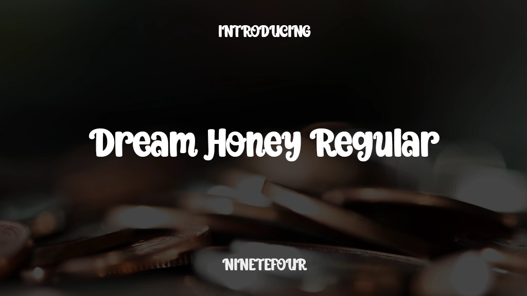 Dream Honey Regular Font Sample Images  1