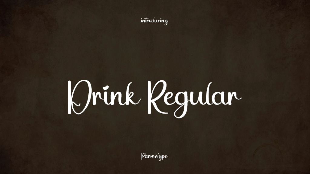 Drink Regular Beispielbilder für Schriftarten  1