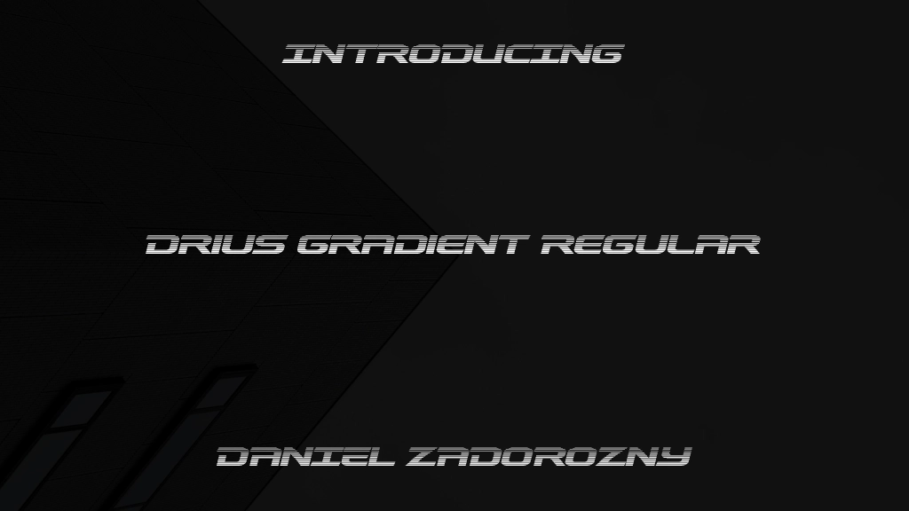 Drius Gradient Regular Font Sample Images  1