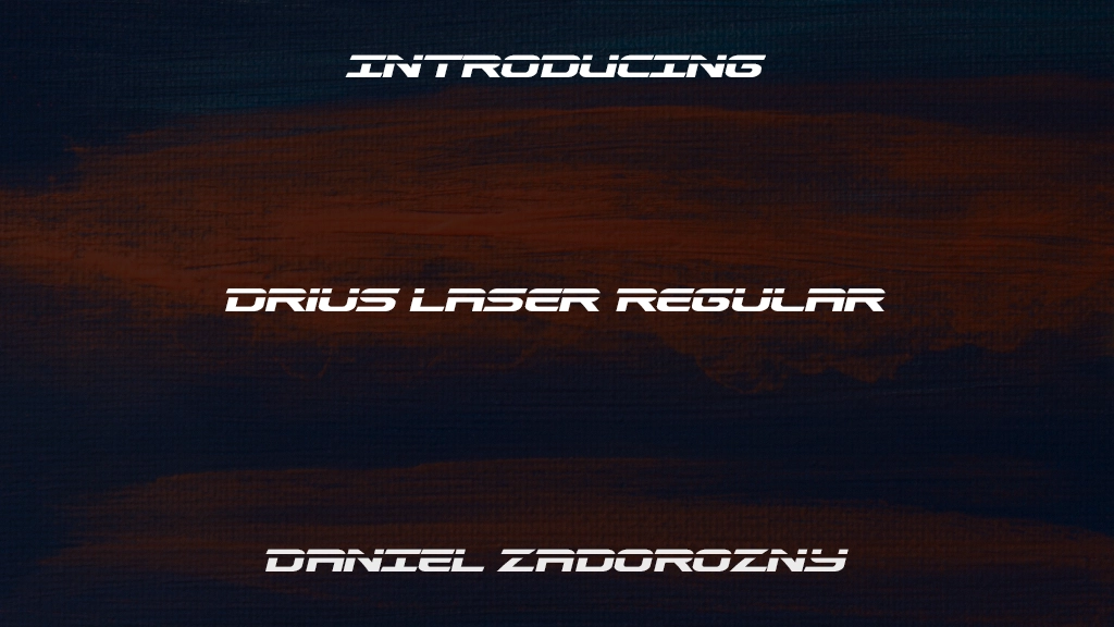 Drius Laser Regular Font Sample Images  1