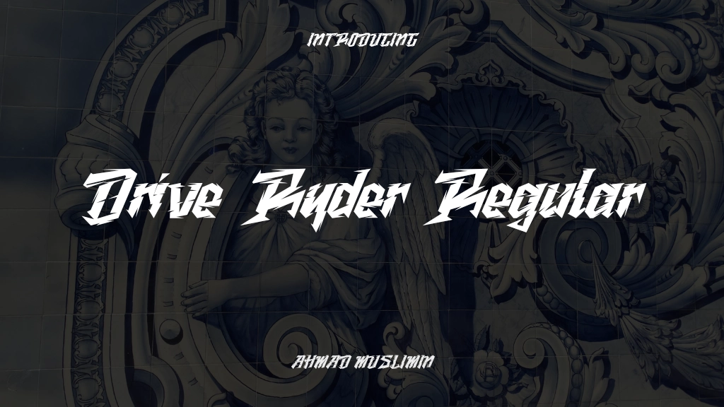 Drive Ryder Regular Font Sample Images  1