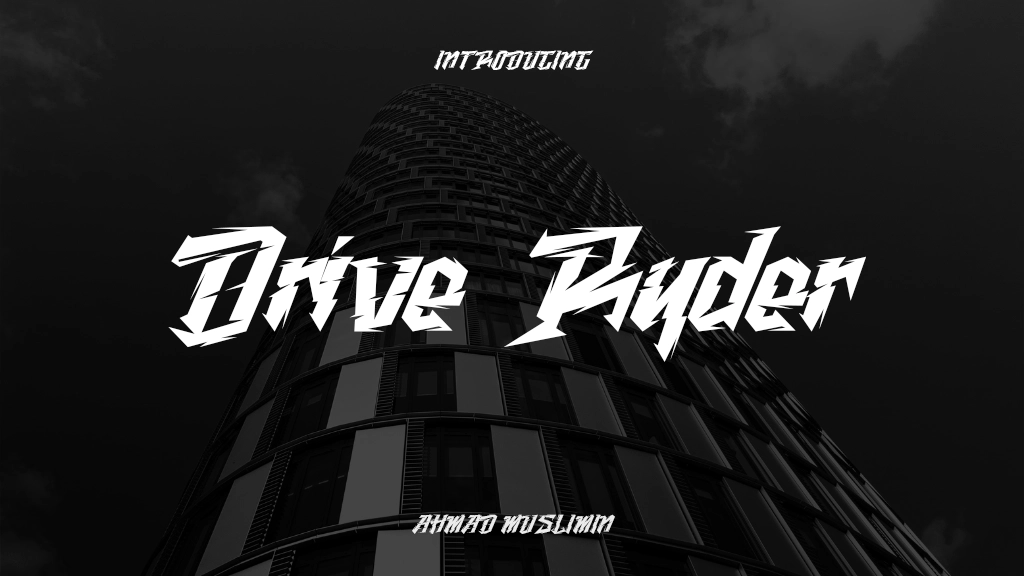 Drive Ryder Font Sample Images  1