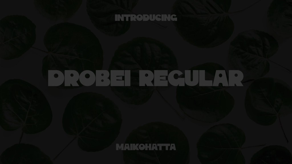 Drobei Regular Font Sample Images  1