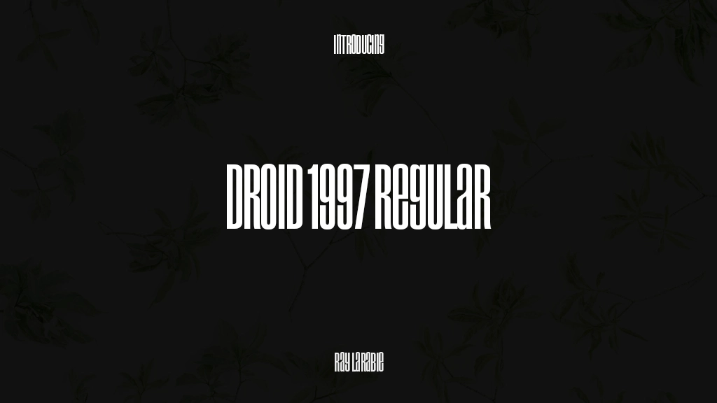 Droid 1997 Regular Font Sample Images  1