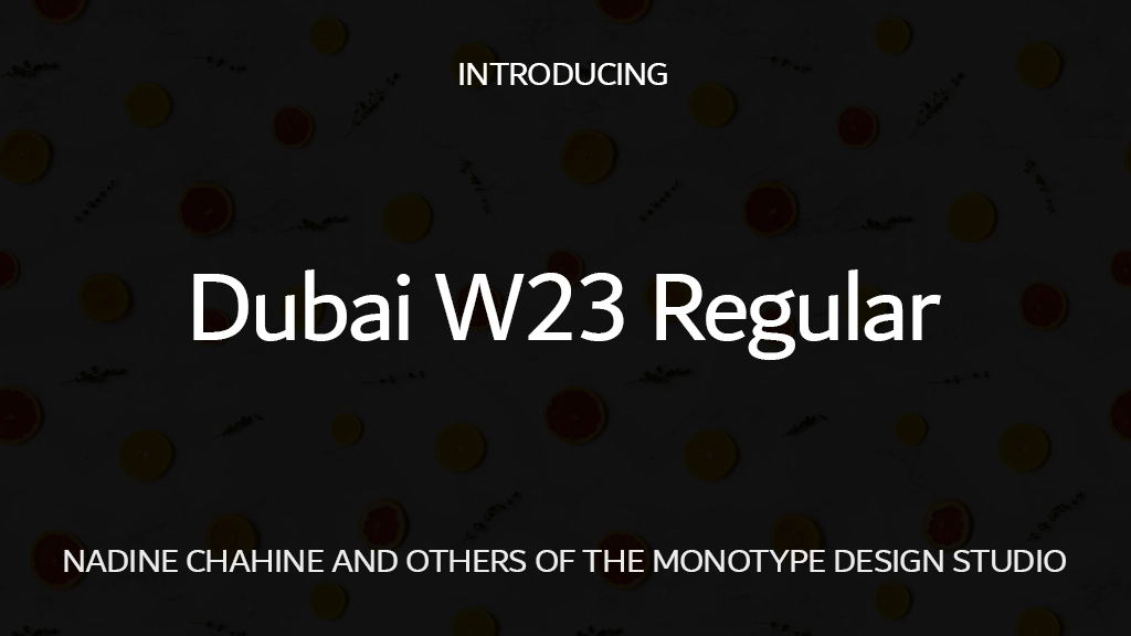 Dubai W23 Regular Font Sample Images  1