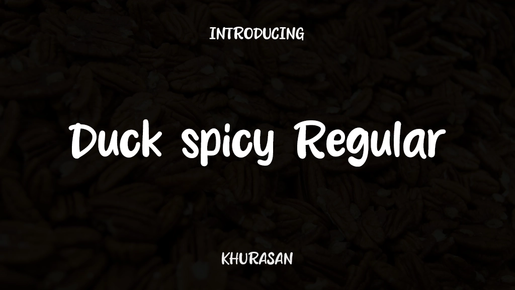 Duck spicy Regular Beispielbilder für Schriftarten  1