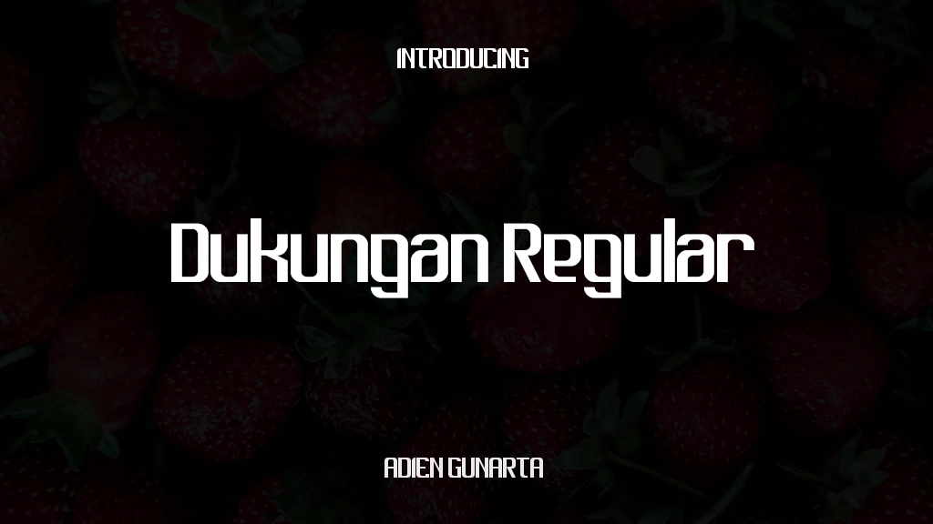 Dukungan Regular Font Sample Images  1