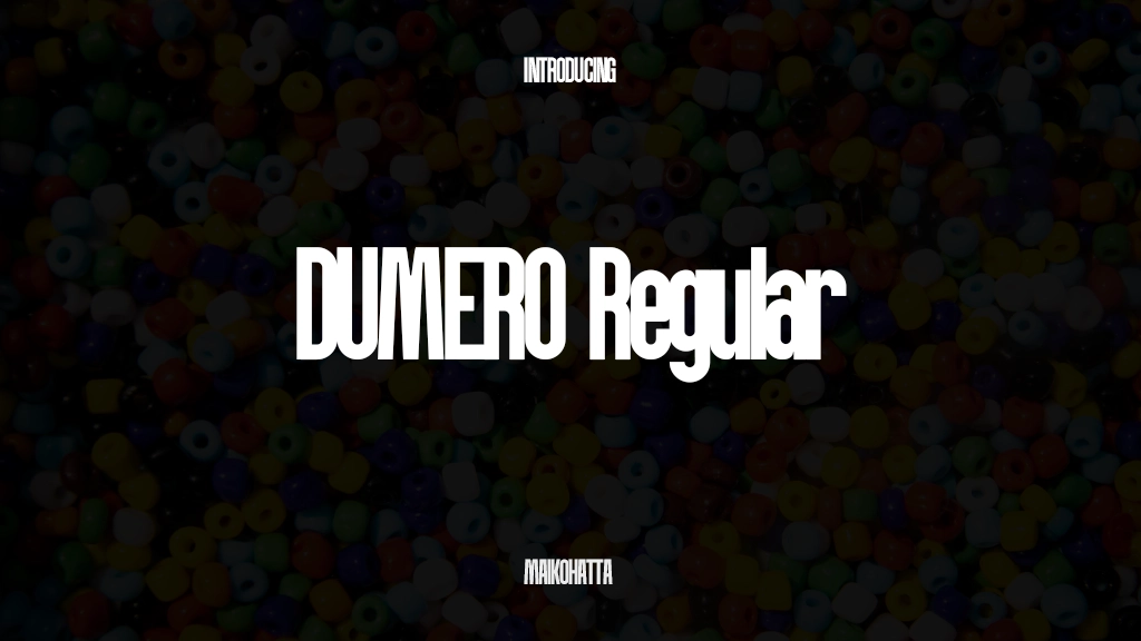 DUMERO Regular Font Sample Images  1