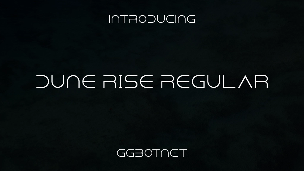 Dune Rise Regular Font Sample Images  1