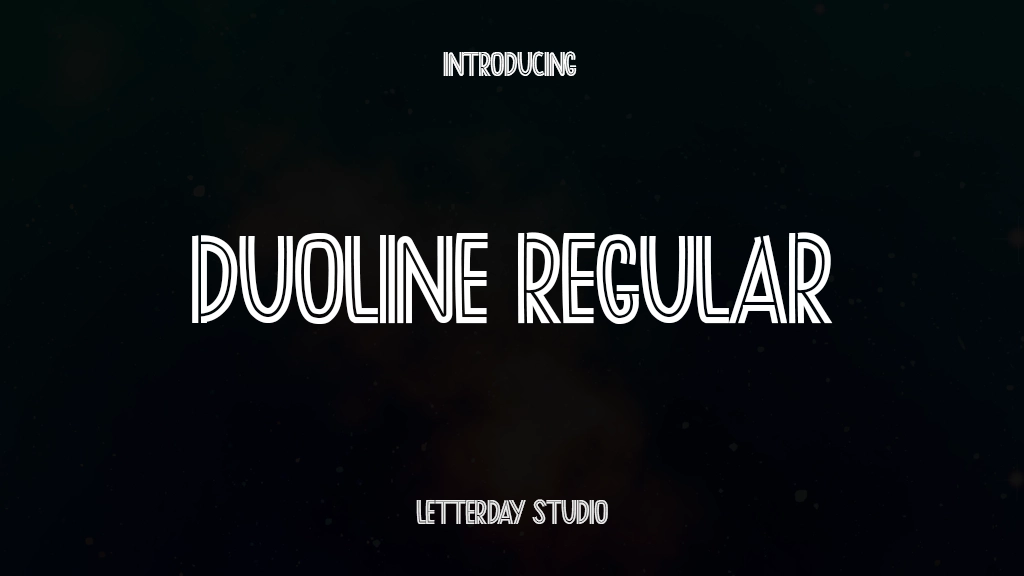 DUOLINE Regular Font Sample Images  1