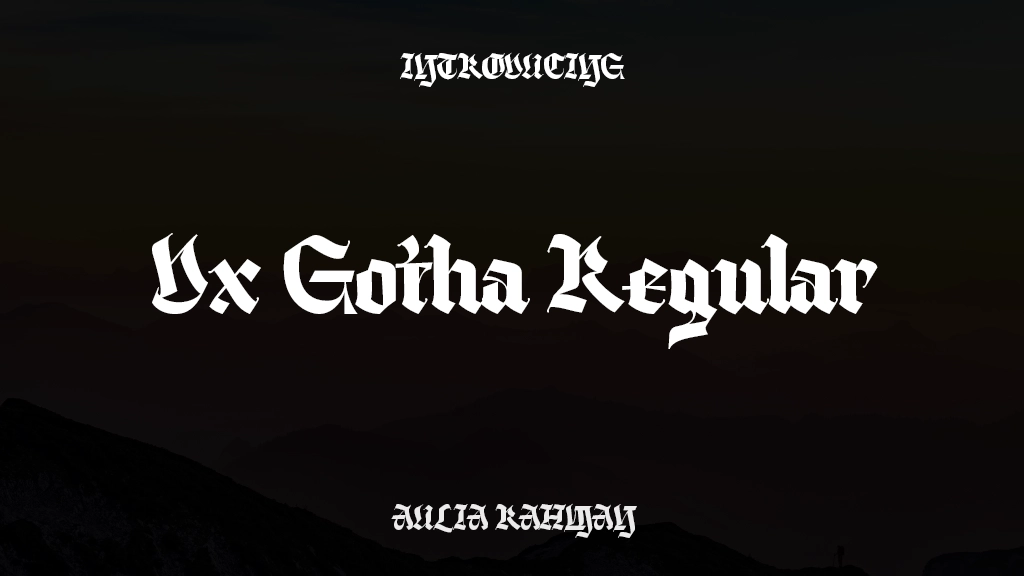 Dx Gotha Free Regular Font Sample Images  1