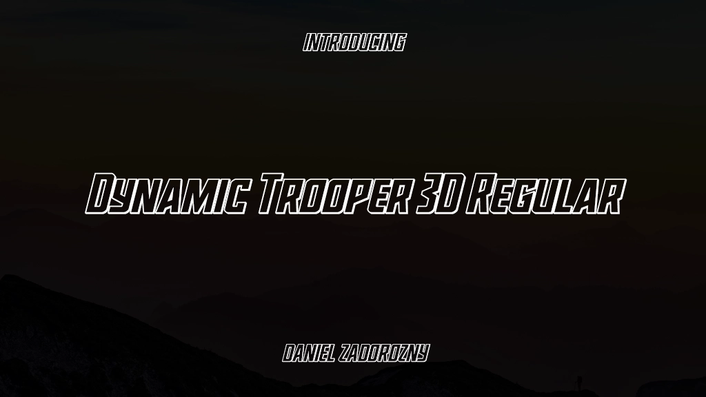 Dynamic Trooper 3D Regular Font Sample Images  1