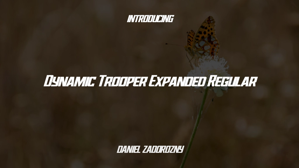 Dynamic Trooper Expanded Regular Font Sample Images  1