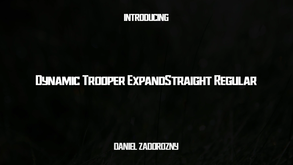 Dynamic Trooper ExpandStraight Regular Font Sample Images  1