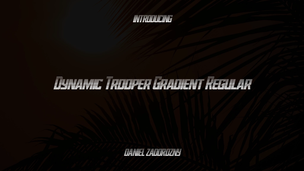 Dynamic Trooper Gradient Regular Font Sample Images  1