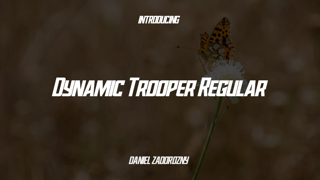 Dynamic Trooper Regular 글꼴 샘플 이미지  1