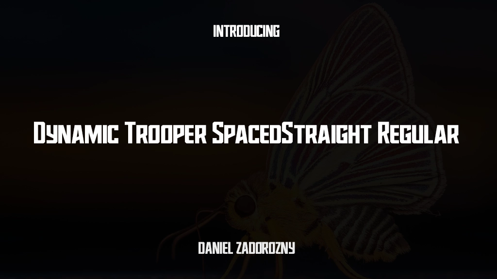 Dynamic Trooper SpacedStraight Regular Font Sample Images  1