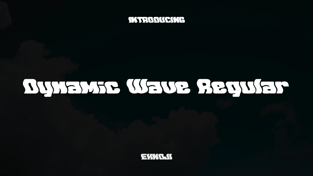 Dynamic Wave Regular Font Sample Images  1