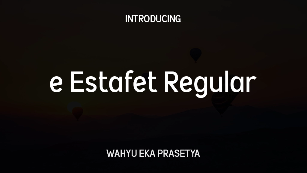 e Estafet Regular Font Sample Images  1