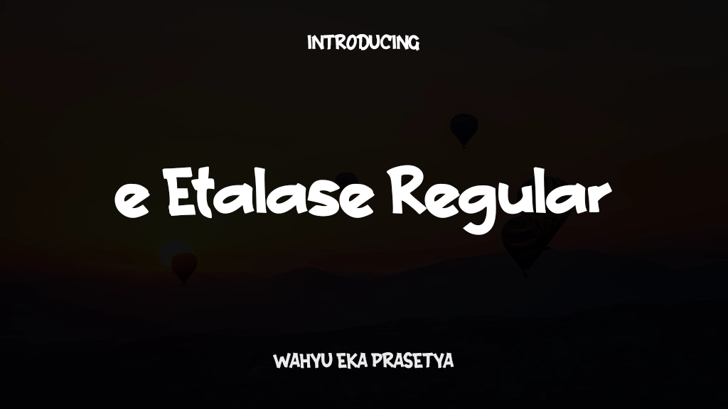 e Etalase Regular Font Sample Images  1