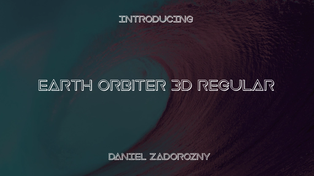 Earth Orbiter 3D Regular Font Sample Images  1