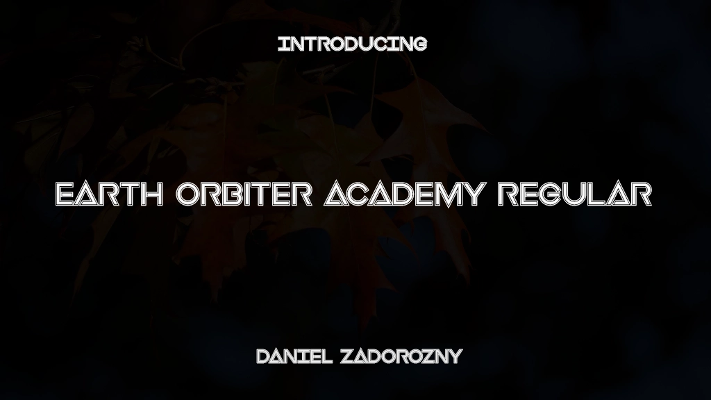 Earth Orbiter Academy Regular Images d’exemples de polices  1