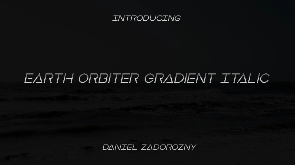 Earth Orbiter Gradient Italic Font Sample Images  1