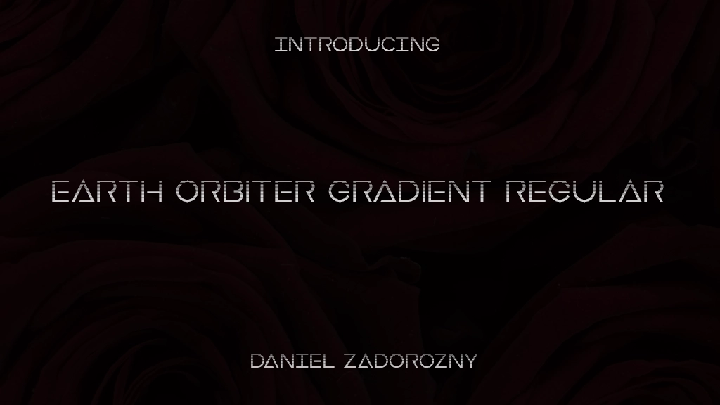 Earth Orbiter Gradient Regular Font Sample Images  1