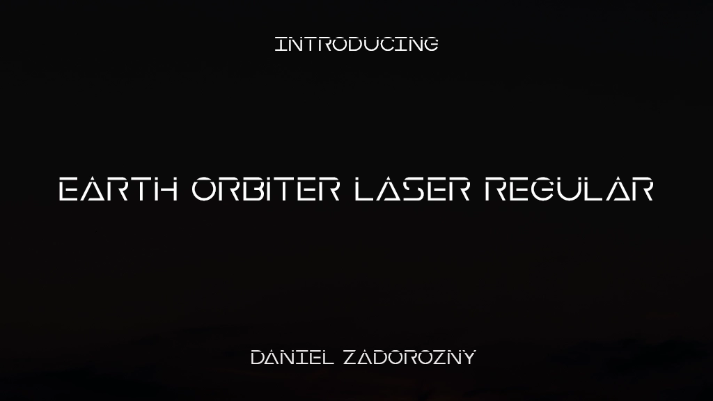 Earth Orbiter Laser Regular Font Sample Images  1