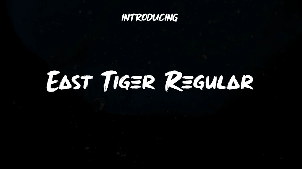 East Tiger Regular Font Sample Images  1