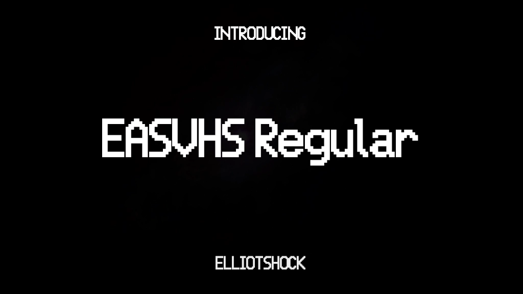 EASVHS Regular Font Sample Images  1