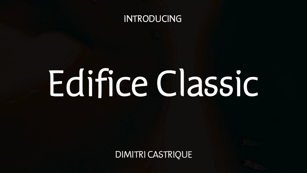 Edifice Classic Font Sample Images  1