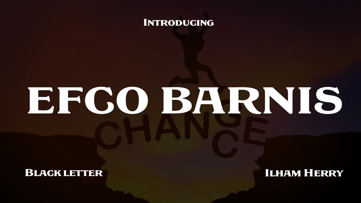 EFCO BARNIS Font Sample Image 1