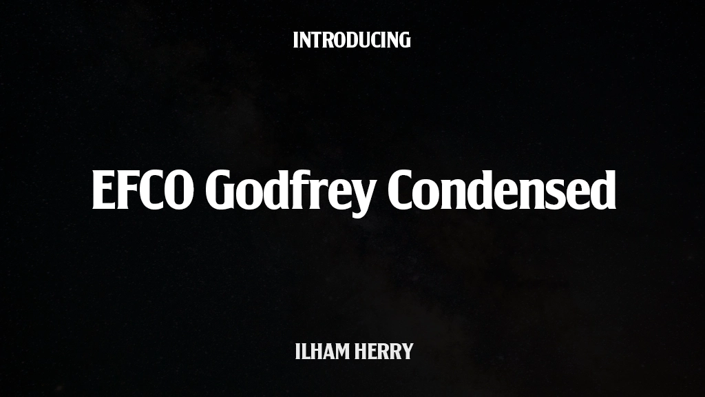 EFCO Godfrey Condensed Font Sample Images  1