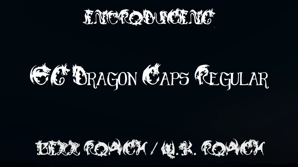 EG Dragon Caps Regular Font Sample Images  1