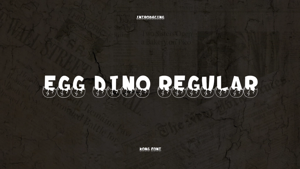 Egg Dino Regular Images d’exemples de polices  1