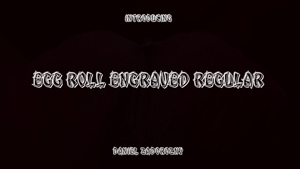 Egg Roll Engraved Regular Images d’exemples de polices  1