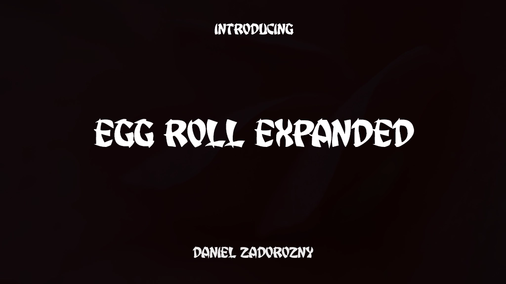 Egg Roll Expanded Expanded Font Sample Images  1