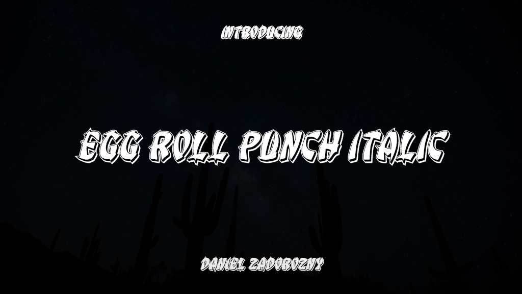 Egg Roll Punch Italic Italic 글꼴 샘플 이미지  1