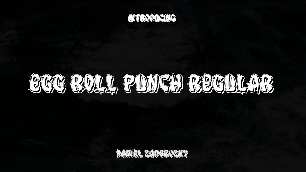 Egg Roll Punch Regular Font Sample Images  1