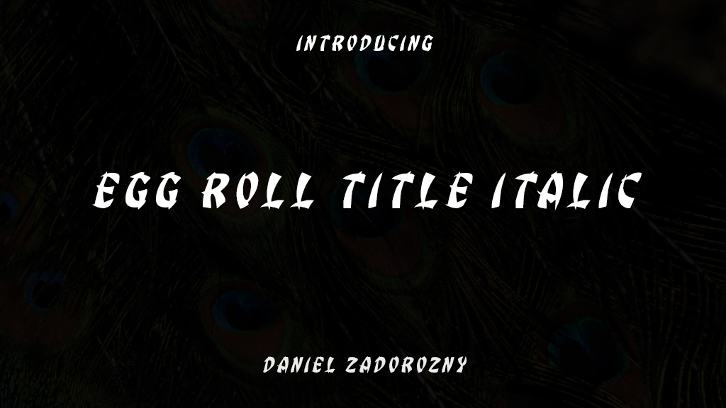 Egg Roll Title Italic Font Sample Images  1