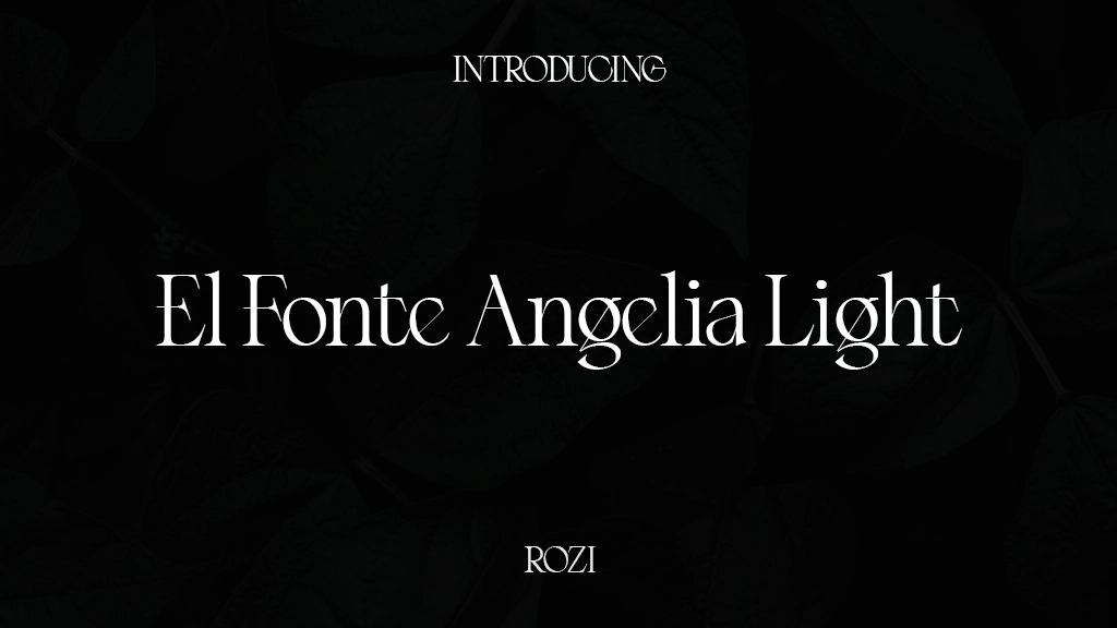 El Fonte Angelia Light Font Sample Images  1