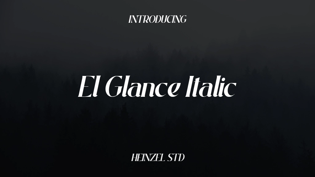 El Glance Italic Font Sample Images  1