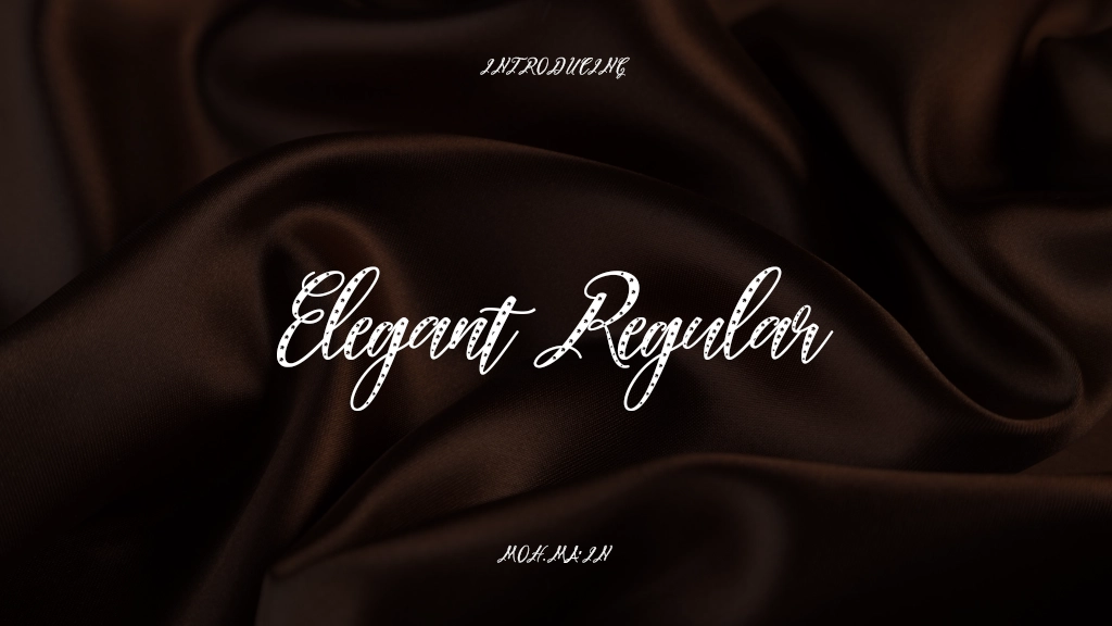 Elegant Regular 글꼴 샘플 이미지  1