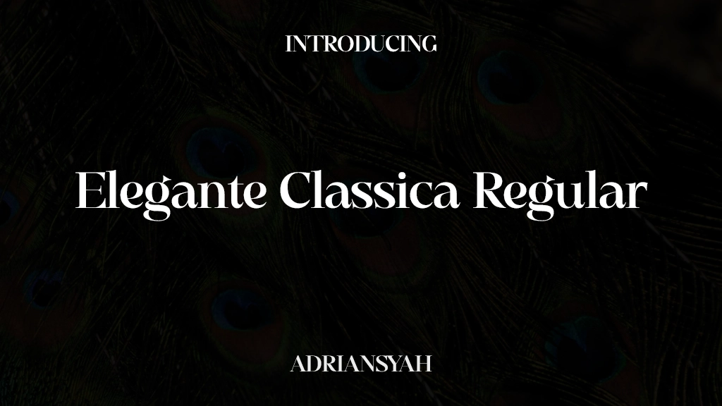 Elegante Classica Regular Font Sample Images  1