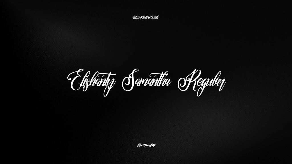 Elishanty Samantha Regular Font Sample Images  1